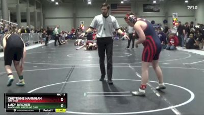 185 lbs Cons. Semi - Lucy Bircher, Kansas City Wrestling Club vs Cheyenne Hannigan, Jeff West