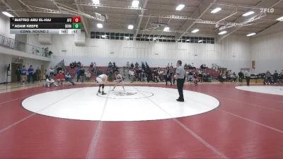 106 lbs Cons. Round 2 - Matteo Abu El-Haj, Abington Friends School vs Adam Keefe, Springside Chestnut Hill Academy