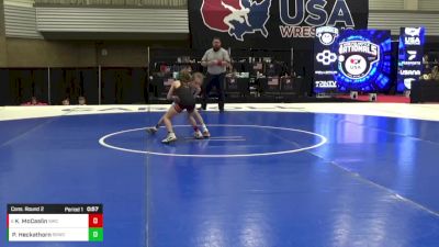 10U Girls - 53 lbs Cons. Round 2 - Khloe McCaslin, Sandwich Wrestling Club vs Peyton Heckathorn, Bad Karma Wrestling Club