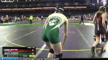 Girls - 115 lbs Cons. Round 2 - Ashley Schenck, Forest Hills Central HS vs Linnea Britton, Escanaba HS