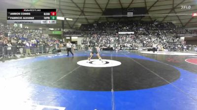 Boys 2A 165 lbs Quarterfinal - Ammon Combs, Black Hills vs Fabricio Alvarez, Toppenish