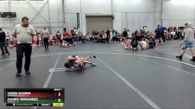 72 lbs Semis (4 Team) - Jaisen Sharma, Warhawks Black vs Damien Hernandez, Kraken