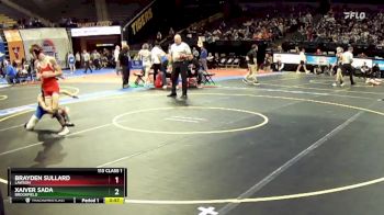 113 Class 1 lbs Quarterfinal - Xaiver Sada, Brookfield vs Brayden Sullard, Lawson