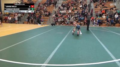 70 lbs Cons. Round 3 - Asher Wills, Zumbrota-Mazeppa Cougars vs Gunnar Nelson, No Nonsense Wrestling
