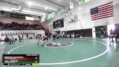 165 lbs Champ. Round 2 - Preston Holtzman, Huntington Beach vs Gael Angeles, Long Beach Poly