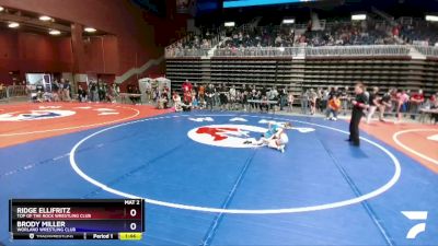 71 lbs Champ. Round 2 - Ridge Ellifritz, Top Of The Rock Wrestling Club vs Brody Miller, Worland Wrestling Club