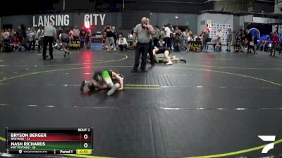 92 lbs Round 1 (4 Team) - Nash Richards, Mat Psychos vs Bryson Berger, Bad Bass