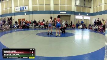 78 lbs Round 3 (10 Team) - Maddox Carlino, Quaker Wrestling Club vs Gabriel Nieto, Kokomo Wildkat Wrestling Club