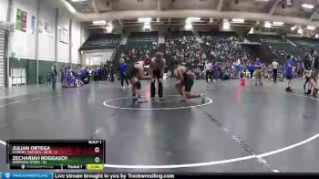 160 lbs Round 1 (6 Team) - Zechariah Roggasch, Nebraska Titans vs Julian Ortega, Kearney Matcats - Blue
