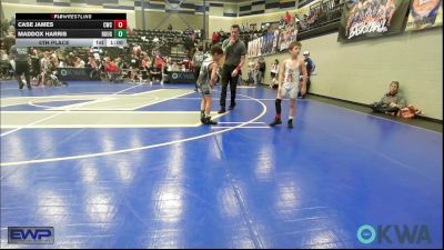 61 lbs 5th Place - Case James, Cowboy Wrestling Club vs Maddox Harris, Rough Riders