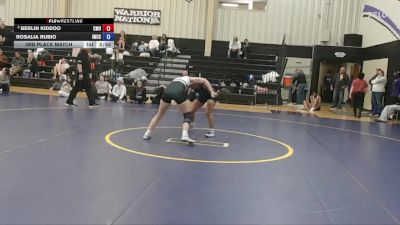 124 Open 3rd Place Match - Rosalia Rubio, Iowa Western CC vs Berlin Kiddoo, Central Methodist University