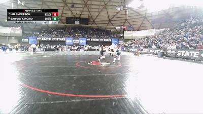 Boys 4A 157 lbs Champ. Round 2 - Ian Anderson, Moses Lake vs Samuel Kincaid, Gonzaga Prep