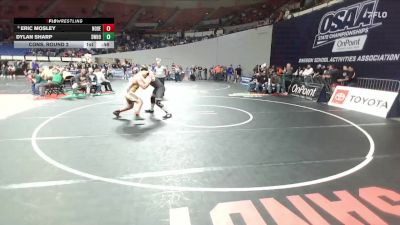 4A Boys 215 lbs Cons. Round 2 - Eric Mosley, North Bend Boys vs Dylan Sharp, Sweet Home Boys