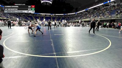 110 lbs 7th Place - Corbin Strobel, Exeter Twp vs Jay McQuiston, Reynolds