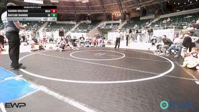 61 lbs Rr Rnd 3 - Kaden Decker, MOJO Mulisha 9U vs Raylee Dawes, Keystone Kids Wrestling Club