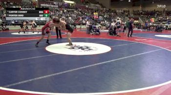 4A 215 lbs Quarterfinal - Porter Bird, GRAVETTE HIGH SCHOOL vs Carter Cossey, Mena