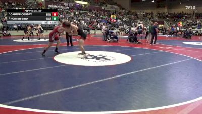 4A 215 lbs Quarterfinal - Porter Bird, GRAVETTE HIGH SCHOOL vs Carter Cossey, Mena