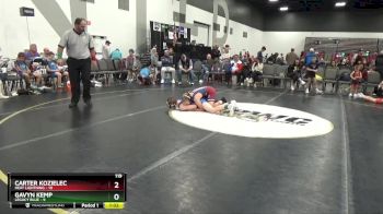 119 lbs Round 1 (8 Team) - Carter Kozielec, Heat Lightning vs Gavyn Kemp, Legacy Blue