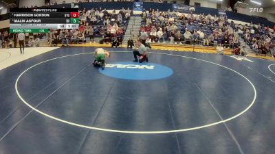 125 lbs 3rd Place Match - Malik Asfour, Delaware Valley vs Harrison Gordon, Nyu