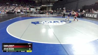 1B/2B 126 Quarterfinal - Owen Prince, Liberty (Spangle) vs Devin Boone, Columbia (Burbank)