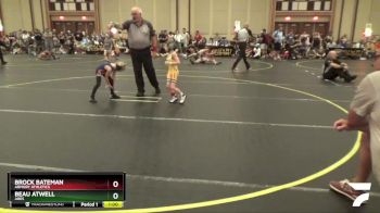 44 lbs Semifinal - Brock Bateman, Armory Athletics vs Beau Atwell, Ares