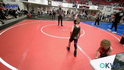 46 lbs Quarterfinal - Maculey Andrews, Hilldale Youth Wrestling Club vs Carsen Lacy, Miami