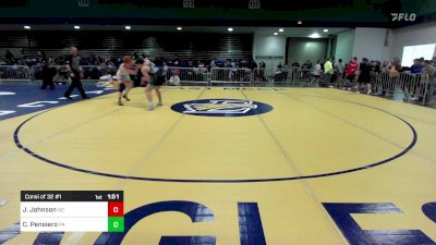 165 lbs Consi Of 32 #1 - Jeremiah Johnson, NC vs Cj Pensiero, PA