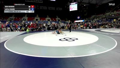 105 lbs Cons. Rd Of 64 - Zoe Roddis, MN vs Layla Ward, CA