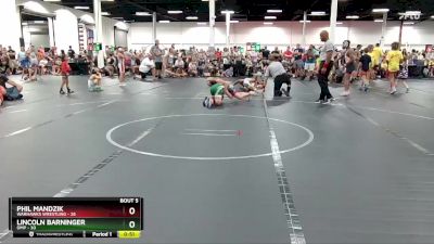 92 lbs Round 2 (6 Team) - Lincoln Barninger, OMP vs Phil Mandzik, Warhawks Wrestling