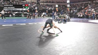 106 lbs Consi Of 16 #1 - Shawn Price, Mission Oak (CS) vs Cody Holtberg, St. Mary`S (SJ)