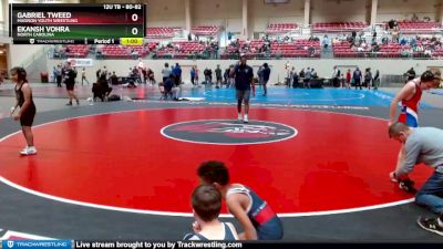 80-82 lbs Round 2 - Gabriel Tweed, Madison Youth Wrestling vs Ekansh Vohra, North Carolina