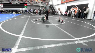 64 lbs Quarterfinal - Boston Bollinger, Tulsa Blue T Panthers vs Isabella Mannon, Gore Pirates Youth Wrestling