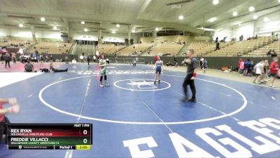 100 lbs Cons. Round 2 - Freddie Villacci, Williamson County Wrestling Cl vs Rex Ryan, Nolensville Wrestling Club