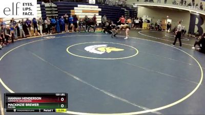 120 lbs. Cons. Round 5 - Hannah Henderson, Lafayette (Wildwood) vs Mackinzie Brewer, Fulton