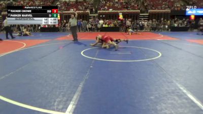 158 lbs Quarterfinal - Parker Marvel, Eastside United vs Tucker Crowe, SW Mt Wrestling