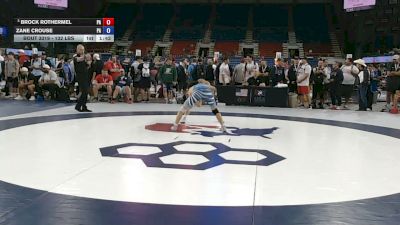 132 lbs Cons. Sub-quarters - Brock Rothermel, Pennsylvania vs Zane Crouse, Pennsylvania