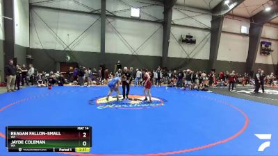 127 lbs Cons. Round 2 - Reagan Fallon-Small, WA vs Jayde Coleman, WA