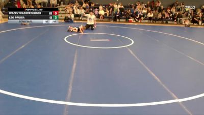 35-42 lbs Semifinal - Leo Prusia, Gibbon Buffalos vs Wacey Wasserburger, Midwest Destroyers