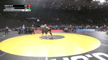 6A Boys 285 lbs Champ. Round 2 - Noah Miner, Aloha Boys vs Jasiah Clay, McDaniel Boys