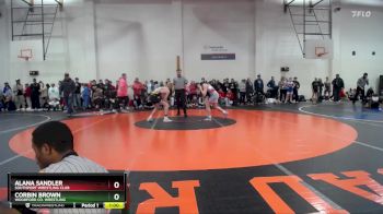 119 lbs Champ. Round 1 - Corbin Brown, Woodford Co. Wrestling vs Alana Sandler, Southport Wrestling Club