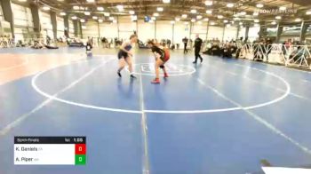 136 lbs Semifinal - Kiana Daniels, CA vs Abby Piper, WA