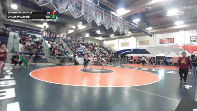 155 lbs Cons. Round 2 - Gianna McMahon, Great Oak vs Chloe Williams, Burroughs