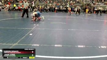 120 lbs Cons. Round 3 - Karson Monaco, Nebraska Wrestling Academy vs Jaxon Ayres, Midwest Destroyers