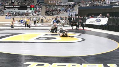 120 lbs Champ. Round 2 - Mason Gipson, South Oldham vs Braylon Newell, Boyle County