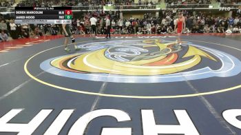 126 lbs Quarterfinal - Derek Marcolini, Milford vs Jared Hood, Ponaganset