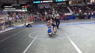 55 lbs Cons. Round 3 - Emma Shay, Neodesha vs Berkley Brown, Bluestem