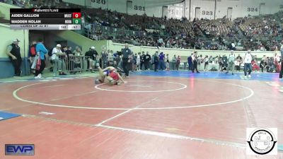 120 lbs Consi Of 32 #1 - Aiden Gallion, Mustang Middle School vs Madden Nolan, Hobart Bearcats