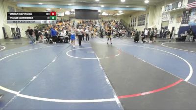 138 lbs 1st Place Match - Vinnie Gutierrez, Fountain Valley vs Julian Espinoza, Cerritos