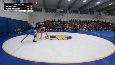 142 lbs Cons. Round 4 - Thomas Paul, Foothill vs Austin Sorenson, Gilroy