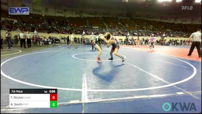 138 lbs 7th Place - Taylea Boylan, Norman Grappling Club vs Alyria Smith, Fort Gibson Youth Wrestling